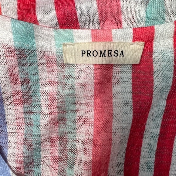 Walking on Sunshine Tie Tank Top - Rainbow Stripe - Picture 8 of 9